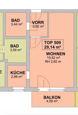 1-Zimmer-Wohnung mieten in Salzburg Stadt – 29 m², € 859 – Bild 6 von 6
