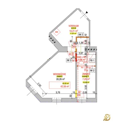 2-Zimmer-Wohnung kaufen in Wien – 42,58 m², € 229.000 – Bild 22 von 22