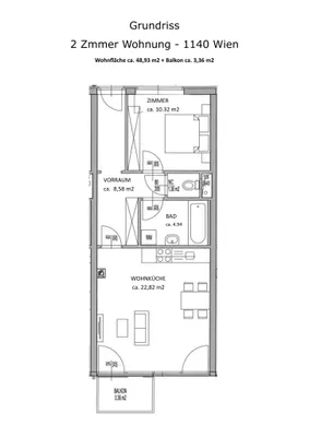2-Zimmer-Wohnung kaufen in Wien – 48,93 m², € 269.000 – Bild 22 von 22