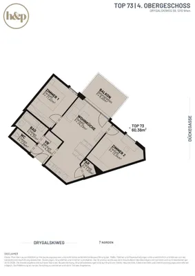 3-Zimmer-Wohnung kaufen in Wien – 60,38 m², € 469.500 – Bild 11 von 15