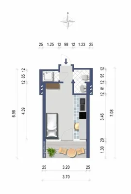 1-Zimmer-Wohnung mieten in Liezen – 22 m², € 445