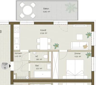 2-Zimmer-Wohnung kaufen in Graz – 42,51 m², € 240.640 – Bild 6 von 6
