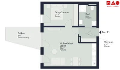2-Zimmer-Wohnung mieten in Graz – 51 m², € 823 – Bild 10 von 10