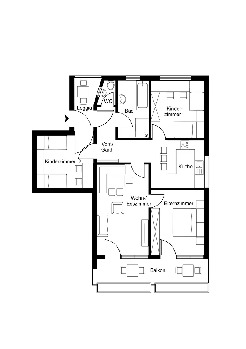 Modern wohnen: Frisch sanierte 4-Zimmer-Wohnung mit Charme - Όψη 2