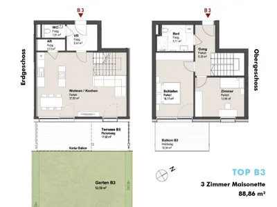 3-Zimmer-Wohnung kaufen in Hallein – 88,86 m², € 475.401 – Bild 4 von 7