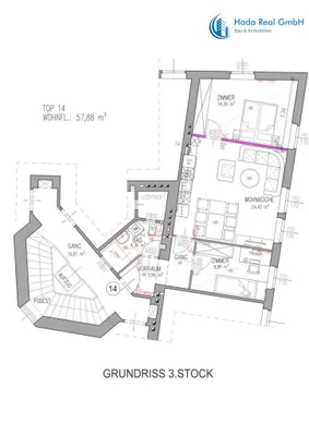 3-Zimmer-Wohnung kaufen in Wien – 57,88 m², € 226.200 – Bild 11 von 11