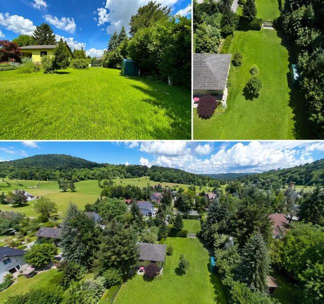 PRIVATVERKAUF: Sonniger Baugrund mit Fernblick in Ruhelage - 853 m² - keine Maklerprovison - Ansicht 2