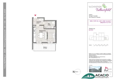 Wohnung mieten in Tulln – 32,24 m², € 535 – Bild 8 von 8