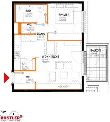 2-Zimmer-Wohnung kaufen in Wien – 50,32 m², € 334.000 – Bild 19 von 20
