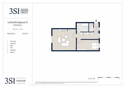 2-Zimmer-Wohnung kaufen in Wien – 56,29 m², € 375.000 – Bild 19 von 19