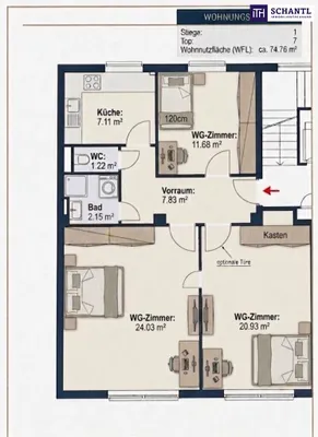 3-Zimmer-Wohnung mieten in Wien – 74,76 m², € 1.550 – Bild 16 von 16
