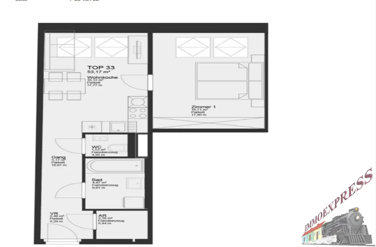 Attraktive Betreiberchance in 1220 Wien! 4 genehmigte Apartments zur Kurzzeitvermietung! - Ansicht 2