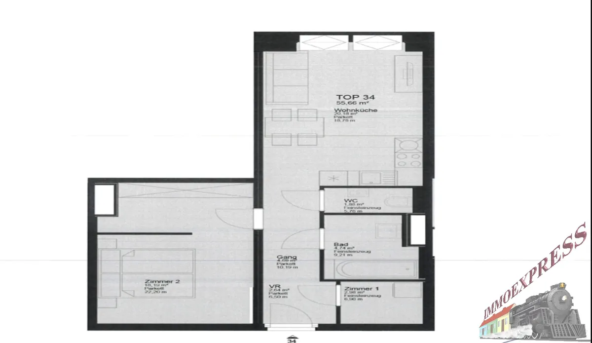 Attraktive Betreiberchance in 1220 Wien! 4 genehmigte Apartments zur Kurzzeitvermietung! - Ansicht 3