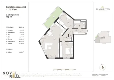 3-Zimmer-Wohnung kaufen in Wien – 80,58 m², € 669.000 – Bild 17 von 17