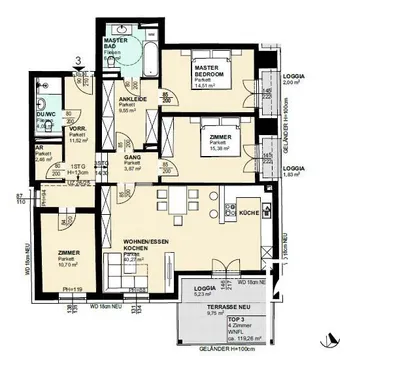 4-Zimmer-Wohnung kaufen in Klagenfurt Land – 119,48 m², € 566.303 – Bild 15 von 17