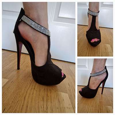 Schwarze Highheels in gr.38