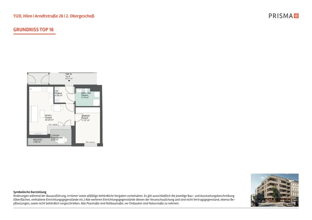 2-Zimmer-Wohnung mit offener Wohnküche und Balkon - Ihre langfristige Vorsorge - Ansicht 3