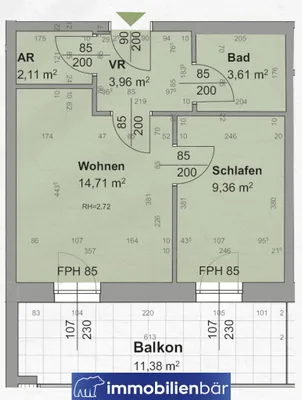 2-Zimmer-Wohnung kaufen in Linz – 33,75 m², € 165.000 – Bild 11 von 11