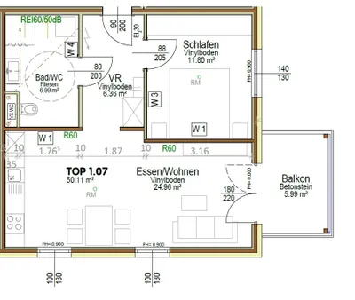 2-Zimmer-Wohnung kaufen in Steyr-Land – 50 m², € 159.000 – Bild 9 von 9