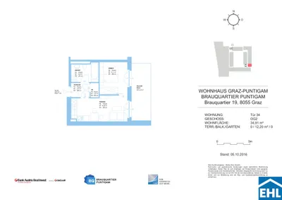 1-Zimmer-Wohnung mieten in Graz – 34,98 m², € 628 – Bild 8 von 8