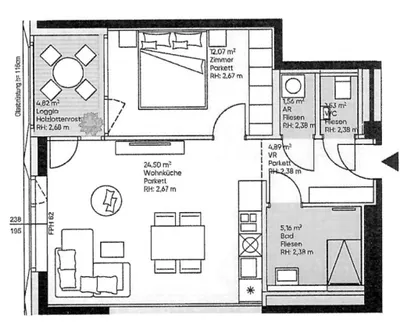 2-Zimmer-Wohnung mieten in Wien – 54,53 m², € 1.390 – Bild 21 von 21