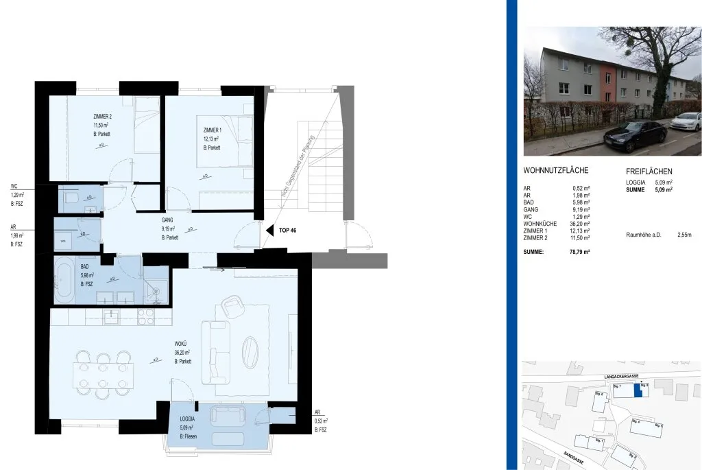 1190! ERSTBEZUG NACH GENERALSANIERUNG! 3-Zimmer-Wohnung mit Loggia in Grünruhelage ab September 26! - Widok 3