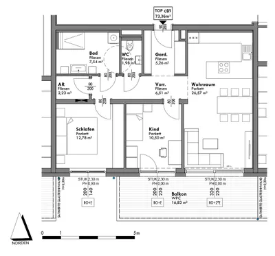 3-Zimmer-Wohnung kaufen in Wels-Land – 73 m², € 344.000 – Bild 4 von 7