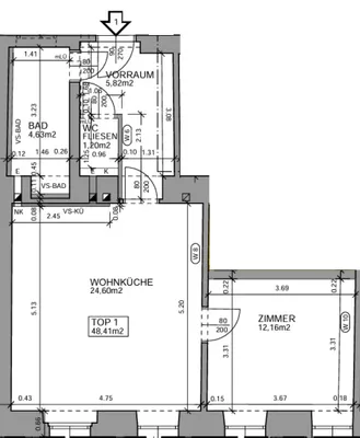 2-Zimmer-Wohnung mieten in Wien – 48,41 m², € 792 – Bild 6 von 6