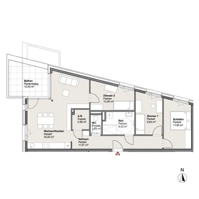 4-Zimmer-Wohnung kaufen in Zell am See – 84,86 m², € 619.478 – Bild 4 von 11
