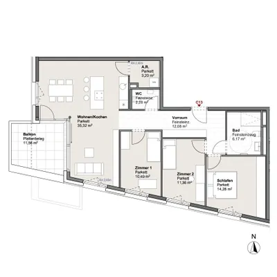 4-Zimmer-Wohnung kaufen in Zell am See – 84,86 m², € 619.478 – Bild 5 von 11