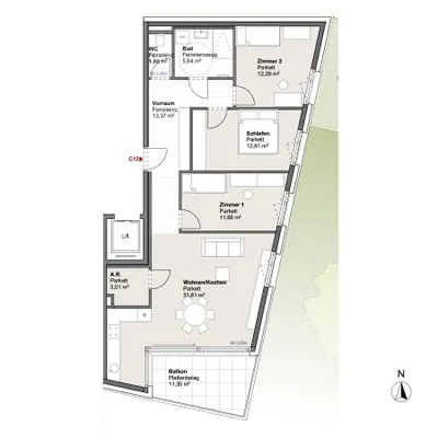 4-Zimmer-Wohnung kaufen in Zell am See – 84,86 m², € 619.478 – Bild 3 von 11