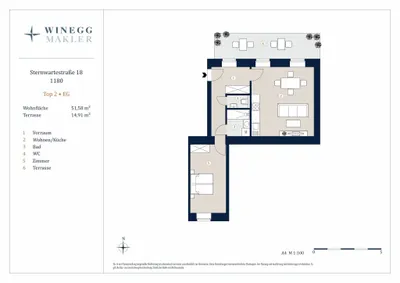 2-Zimmer-Wohnung kaufen in Wien – 51,34 m², € 399.000 – Bild 11 von 11