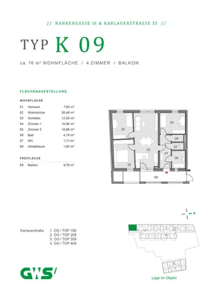 4-Zimmer-Wohnung kaufen in Graz – 75,98 m², € 343.248 – Bild 16 von 16