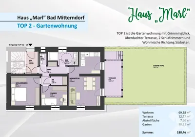 3-Zimmer-Wohnung kaufen in Liezen – 67,56 m², € 460.000 – Bild 3 von 3