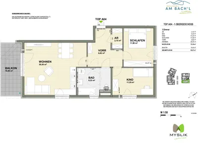3-Zimmer-Wohnung kaufen in Salzburg-Umgebung – 73,18 m², € 519.800 – Bild 2 von 9