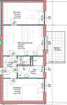 3-Zimmer-Wohnung mieten in Graz-Umgebung – 64,99 m², € 799 – Bild 9 von 9
