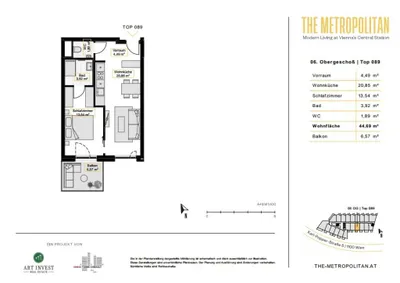 2-Zimmer-Wohnung mieten in Wien – 44,69 m², € 980 – Bild 11 von 11