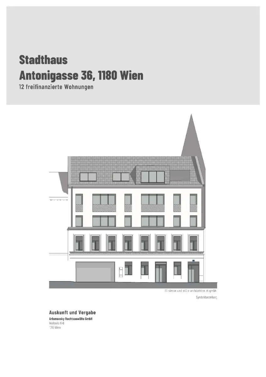 Erstbezug 1180 Antonigasse 36 - moderne 77m² Wohnungen mit Balkon, Miete inkl. Heizung und Warmwasser - Ansicht 2