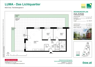 3-Zimmer-Wohnung mieten in Graz – 82,13 m², € 1.316 – Bild 2 von 6