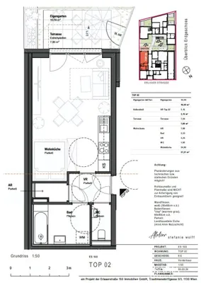 1-Zimmer-Wohnung kaufen in Wien – 37,21 m², € 260.000 – Bild 3 von 4