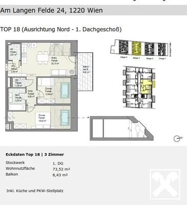 3-Zimmer-Wohnung kaufen in Wien – 73,52 m², € 509.000 – Bild 7 von 7