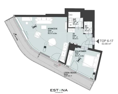 2-Zimmer-Wohnung mieten in Wien – 53,99 m², € 1.769 – Bild 16 von 16