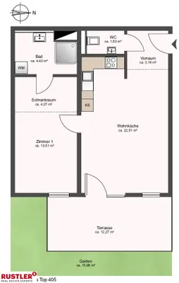 2-Zimmer-Wohnung mieten in Wien – 47,08 m², € 902 – Bild 7 von 15