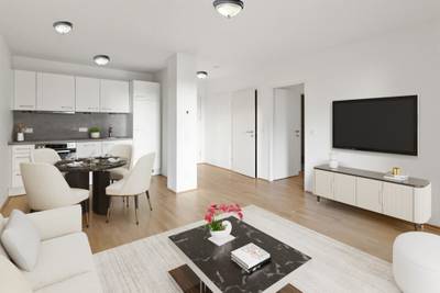 Innenhof-Ruhelage mit Balkon beim Donauzentrum – Bild 3