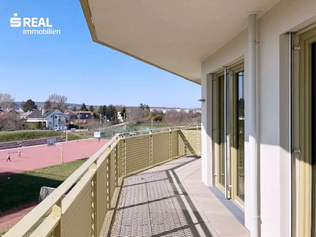 Sonne bis zum Abend - Balkon wie ein zweites Wohnzimmer - 2 Zimmer im Projekt Hirschfeld - Ansicht 2