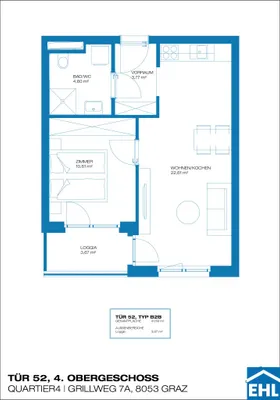 2-Zimmer-Wohnung mieten in Graz – 41,59 m², € 609 – Bild 6 von 6