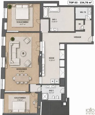 3-Zimmer-Wohnung kaufen in Wien – 154,78 m², € 2.900.000 – Bild 32 von 32