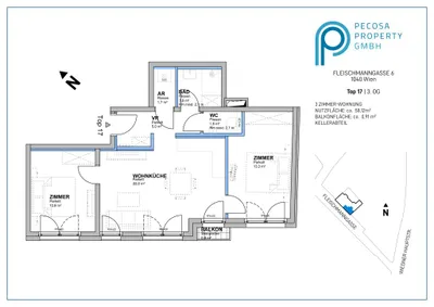 3-Zimmer-Wohnung kaufen in Wien – 58,12 m², € 629.000 – Bild 27 von 27