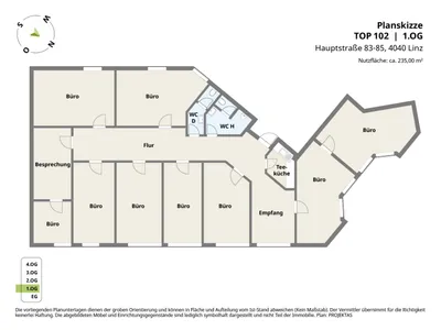 9-Zimmer-Gewerbeimmobilie mieten in Linz – 235 m², € 2.865 – Bild 9 von 9
