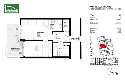 2-Zimmer-Wohnung mieten in Wien – 46,08 m², € 905 – Bild 18 von 18